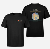 Thumbnail for Erbil International Airport (EBL) design printed on black double-side t-shirt