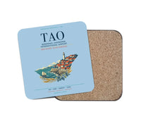 Thumbnail for Qingdao Jiaodong International Airport (TAO) design on light blue 1 piece coaster