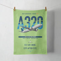 Thumbnail for Airbus A320 design on light green towel