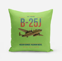 Thumbnail for B-25J Mitchell design on light green pillow