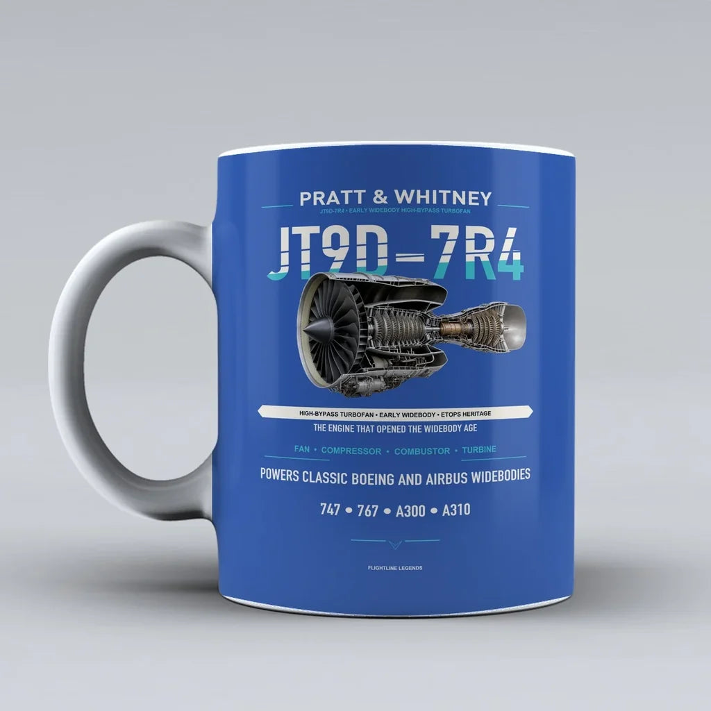 Mug design on blue jt9d 7r4