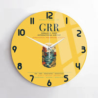 Thumbnail for Gerald R. Ford International Airport Grand Rapids (GRR) design on yellow no frame wall clock