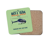 Thumbnail for Bell 505 design on light green 1 piece coaster