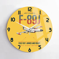 Thumbnail for F-89J Scorpion design on yellow no frame wall clock