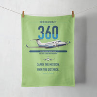 Thumbnail for Beechcraft King Air 360 design on light green towel