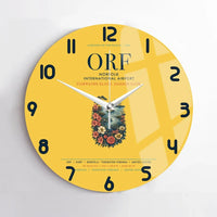 Thumbnail for Norfolk International Airport (ORF) design on yellow no frame wall clock