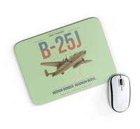 Thumbnail for B-25J Mitchell design on light green rectangle mouse pad