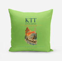 Thumbnail for Kittilä Airport (KTT) design on light green pillow