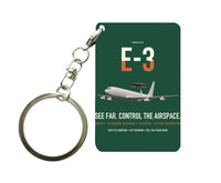 Thumbnail for E-3 Sentry AWACS design on dark green designed key chain, double-side print