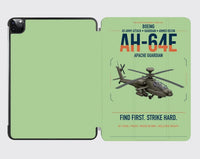 Thumbnail for Boeing AH-64E Apache Guardian design on light green ipad tablet case