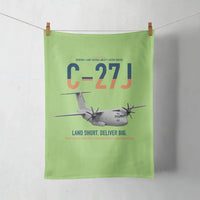 Thumbnail for C-27J Spartan design on light green towel