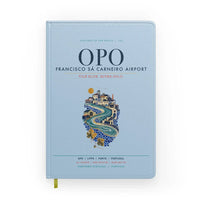 Thumbnail for Porto Francisco Sá Carneiro Airport (OPO) design on light blue notebook
