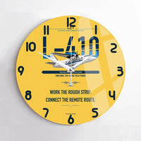 Thumbnail for LET L-410 UVP-E20 design on yellow no frame wall clock