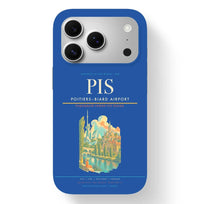 Thumbnail for Poitiers Airport (PIS) design on blue iPhone 17 Pro MagSafe case