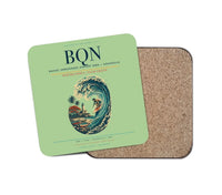 Thumbnail for Rafael Hernández Airport (BQN) design on light green 1 piece coaster