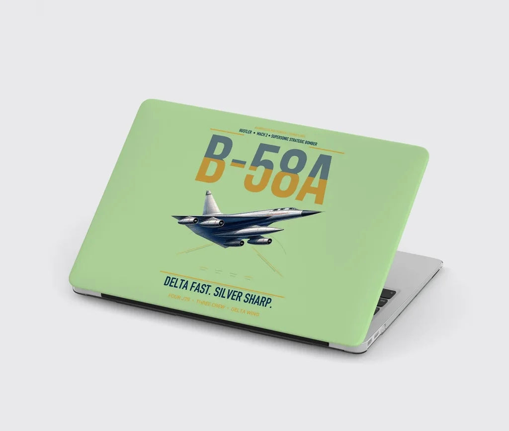 B-58A Hustler design on light green MacBook case