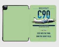 Thumbnail for Beechcraft King Air C90 design on light green ipad tablet case
