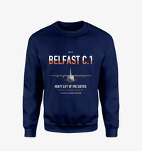 Thumbnail for Short Belfast C.1 design on navy blue sweatshirt
