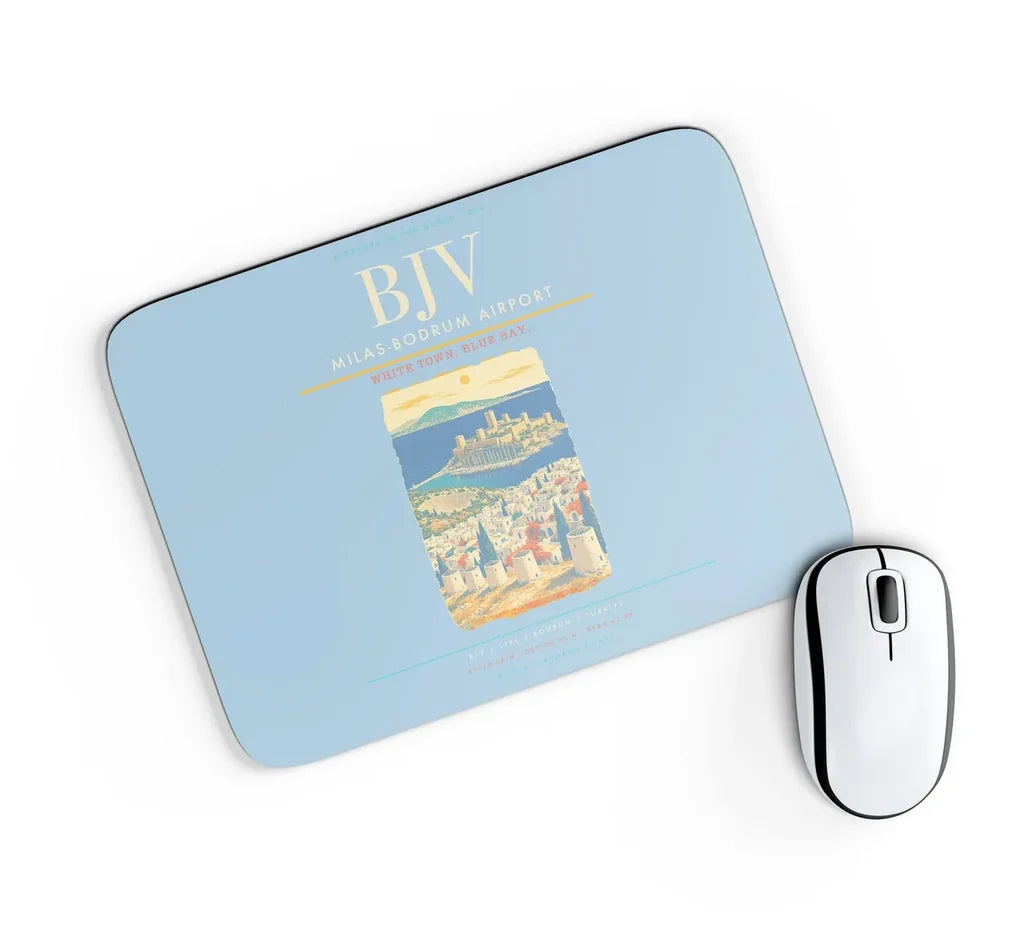 Milas-Bodrum Airport BJV Mouse-Pad Rectangle - Light Blue