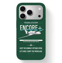 Thumbnail for Cessna Citation Encore+ design on dark green magsafe iphone case, for iPhone 17 Pro