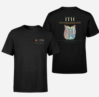 Thumbnail for Ithaca Tompkins Regional Airport (ITH) design printed on black double-side t-shirt