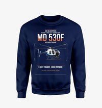 Thumbnail for MD Helicopters MD 530F design on navy blue sweatshirt