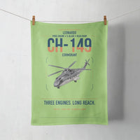 Thumbnail for Leonardo CH-149 Cormorant design on light green towel