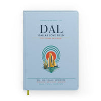 Thumbnail for Dallas Love Field (DAL) design on light blue notebook