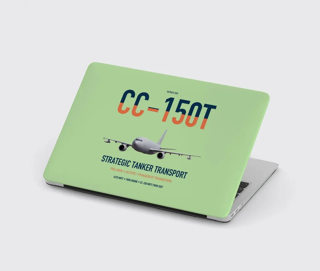 Airbus CC-150T Polaris design on light green MacBook case