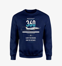 Thumbnail for Beechcraft King Air 360 design on navy blue sweatshirt