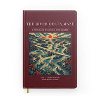 Thumbnail for VINTAGE G4274 - The River Delta Maze - Designed Notebooks design on darkred