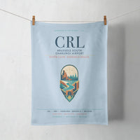 Thumbnail for Brussels South Charleroi Airport (CRL) design on light blue towel