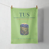 Thumbnail for Tucson International Airport (TUS) design on light green towel