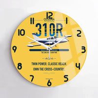 Thumbnail for Cessna 310R design on yellow no frame wall clock
