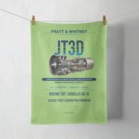 Thumbnail for JT3D design on light green towel
