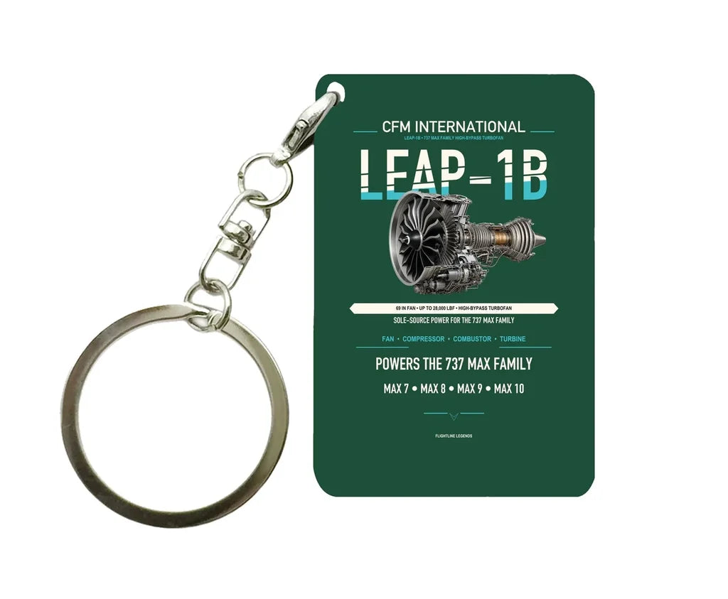 LEAP-1B Key Chain design on dark green key chain