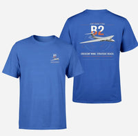Thumbnail for Handley Page Victor B2 design on blue t-shirt, double-side print