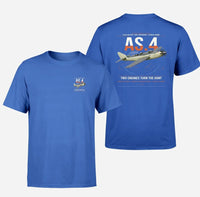 Thumbnail for Fairey Gannet AS.4 design on blue t-shirt, double-side print