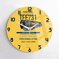 Thumbnail for TFE731 design on yellow no frame wall clock