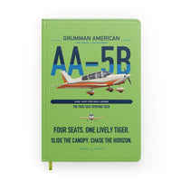 Thumbnail for Grumman American AA-5B Tiger design on light green notebook
