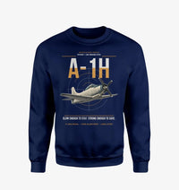 Thumbnail for A-1H Skyraider design on navy blue sweatshirt