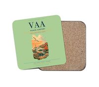 Thumbnail for Vaasa Airport (VAA) design on light green 1 piece coaster