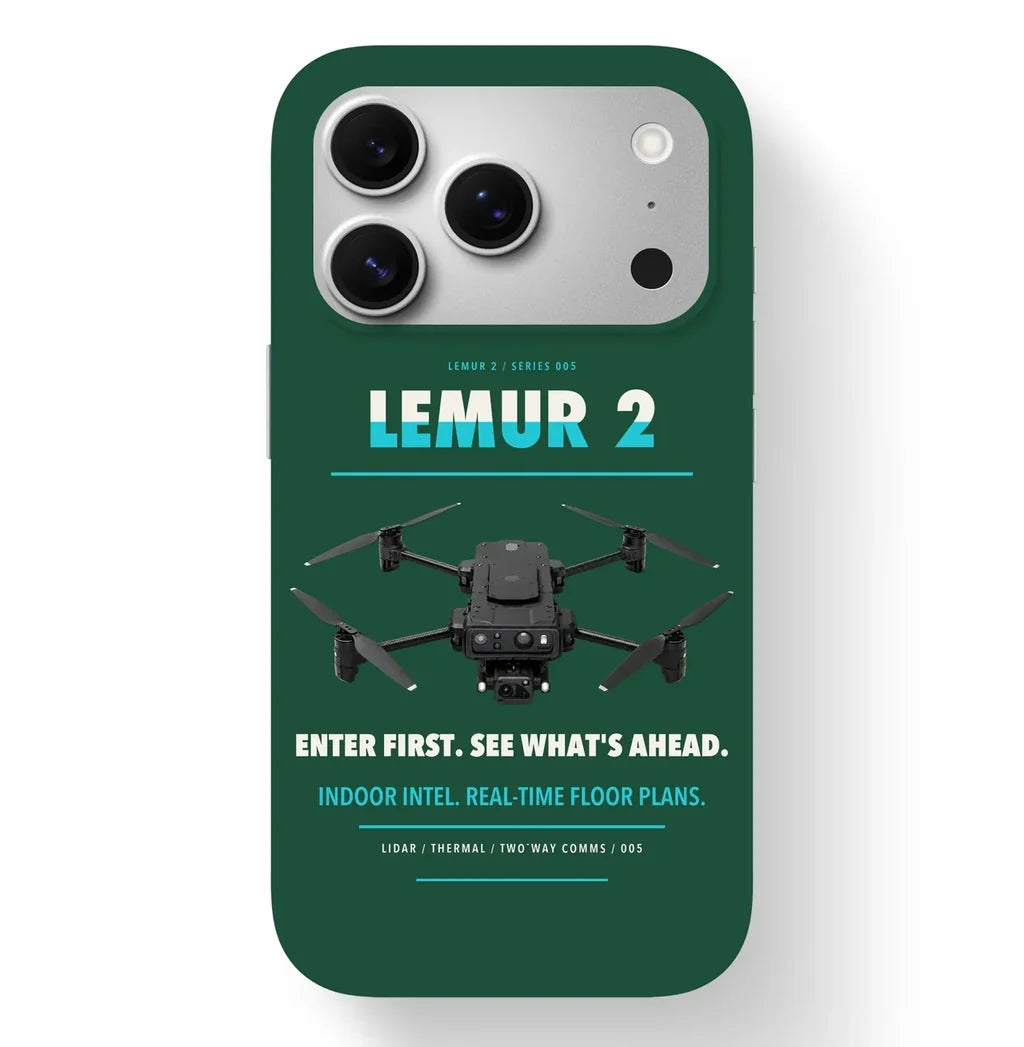 BRINC LEMUR 2 Case design on dark green iphone case