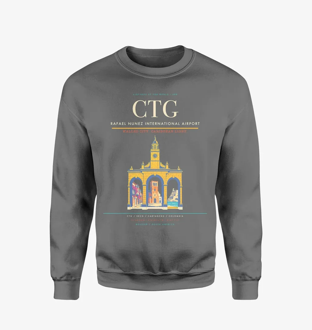 Rafael Nunez International Airport CTG Sweatshirt - Gray