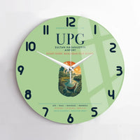 Thumbnail for Sultan Hasanuddin Airport (UPG) design on light green no frame wall clock