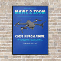 Thumbnail for DJI Mavic 2 Zoom vertical canvas print - framed - blue background