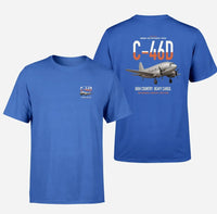 Thumbnail for C-46D Commando design on blue double-side t-shirt, double-side print