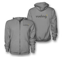 Thumbnail for Vueling Airlines logo on gray zipped hoodie