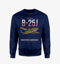 Thumbnail for B-25J Mitchell design on navy blue sweatshirt