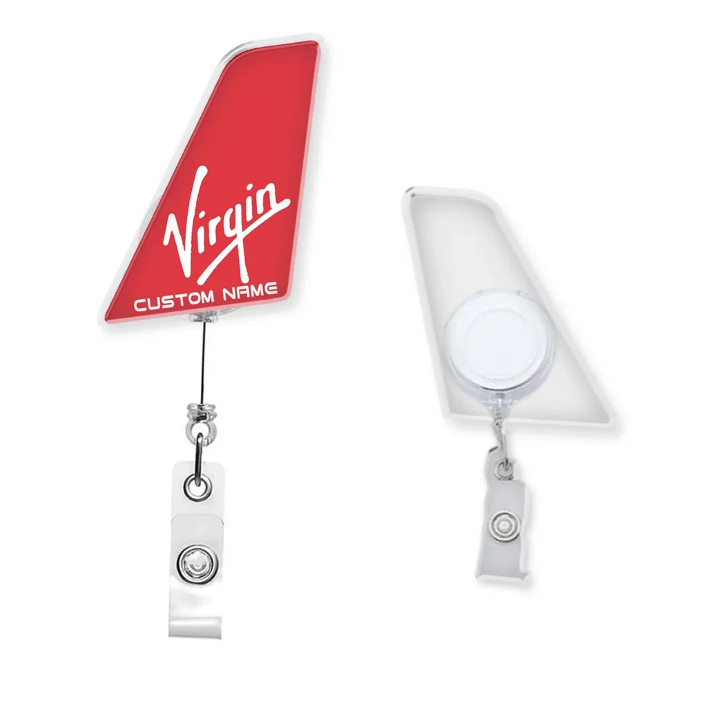 Virgin Atlantic Designed Tail Shape Retractable ID Card Badge - view 4